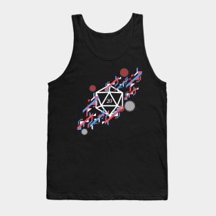 Colorful Polyhedral D20 Dice Abstract TRPG Tabletop RPG Gaming Addict Tank Top